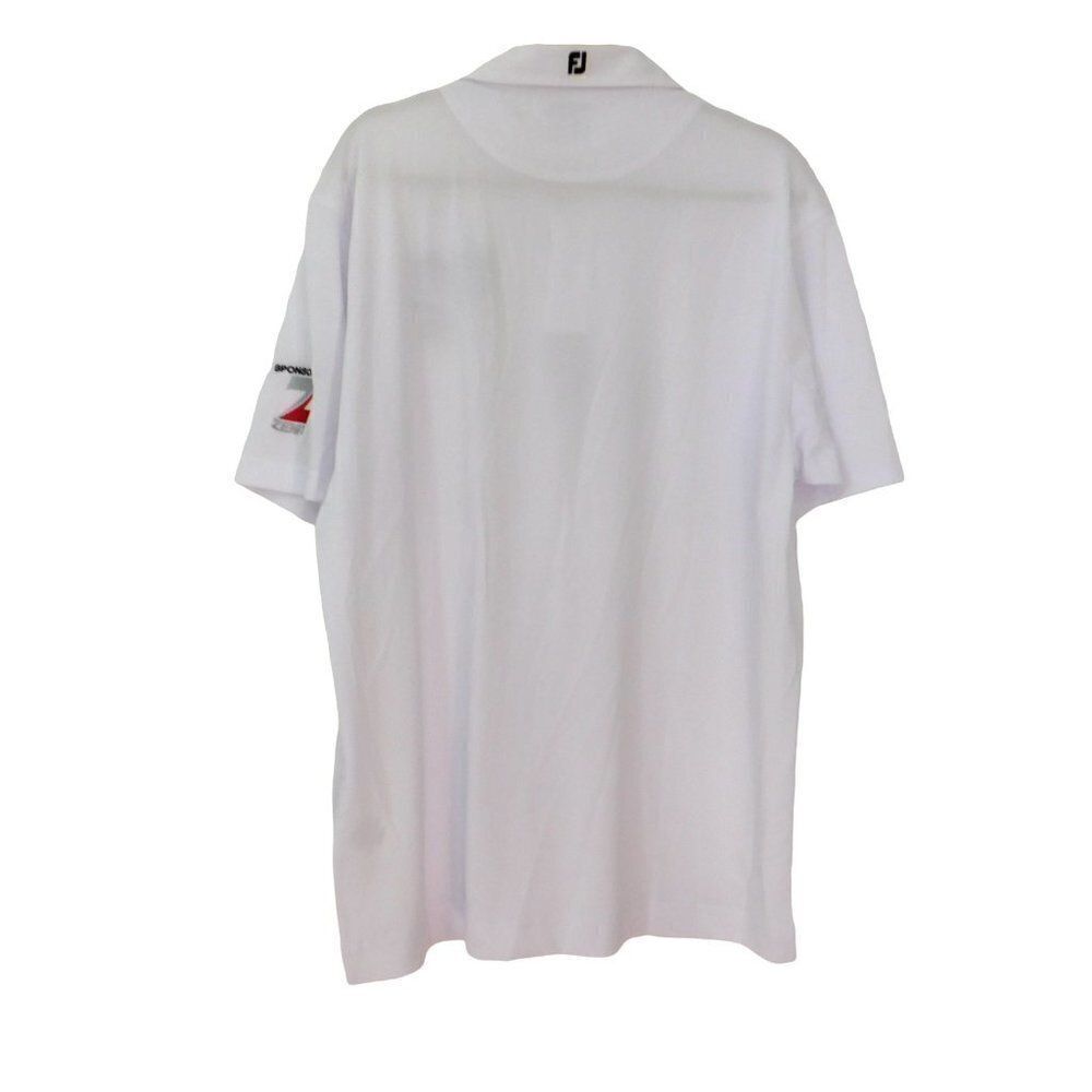 New Footjoy FJ Mens White Polo Athletic Fit Logo Zenith OPV Africa Sz XXL‎ 2XL - Picture 6 of 6
